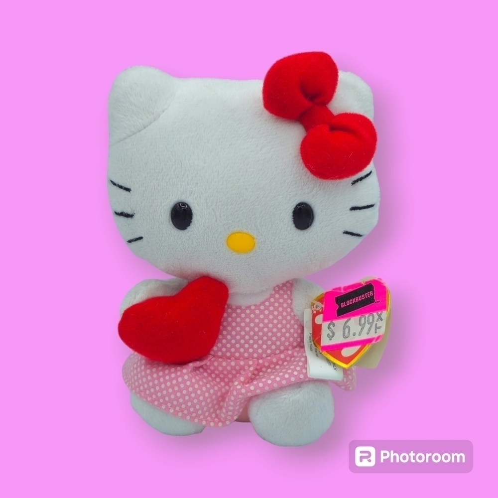 Ty Hello Kitty Valentine's Day with Red Heart Beanie Baby